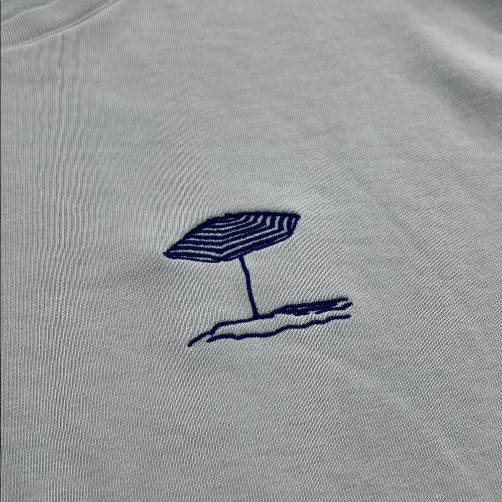Express Embroidered‎ Chest Graphic Crew Neck Sweatshirt Blue Men's L - Picture 5 of 8